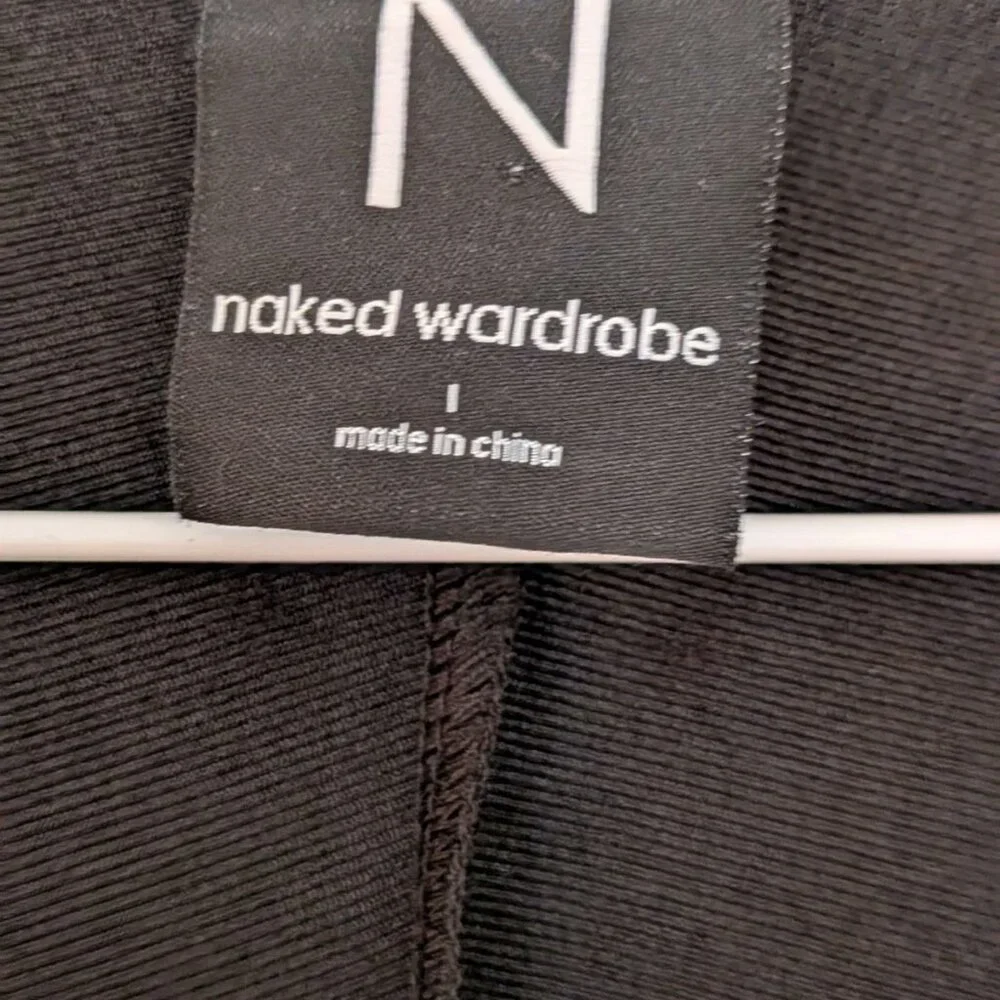 Naked Wardrobe Women's Size L Long Black  Sleeve Dress - Picture 3 of 4